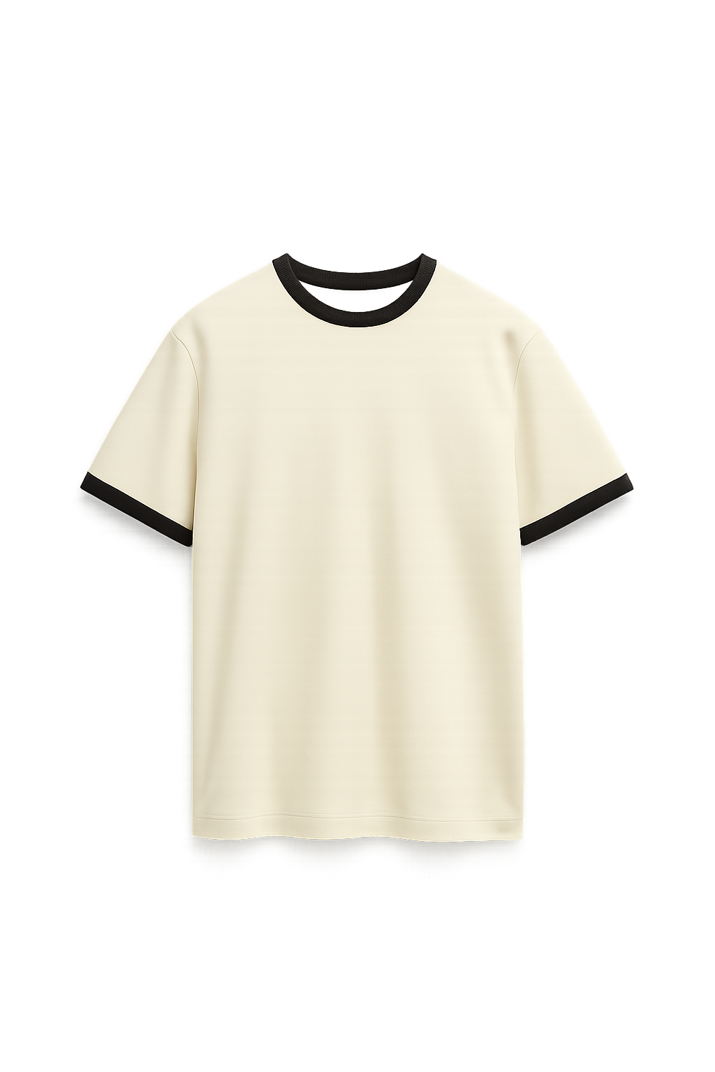 BASIC CONTRAST RIB T-SHIRT