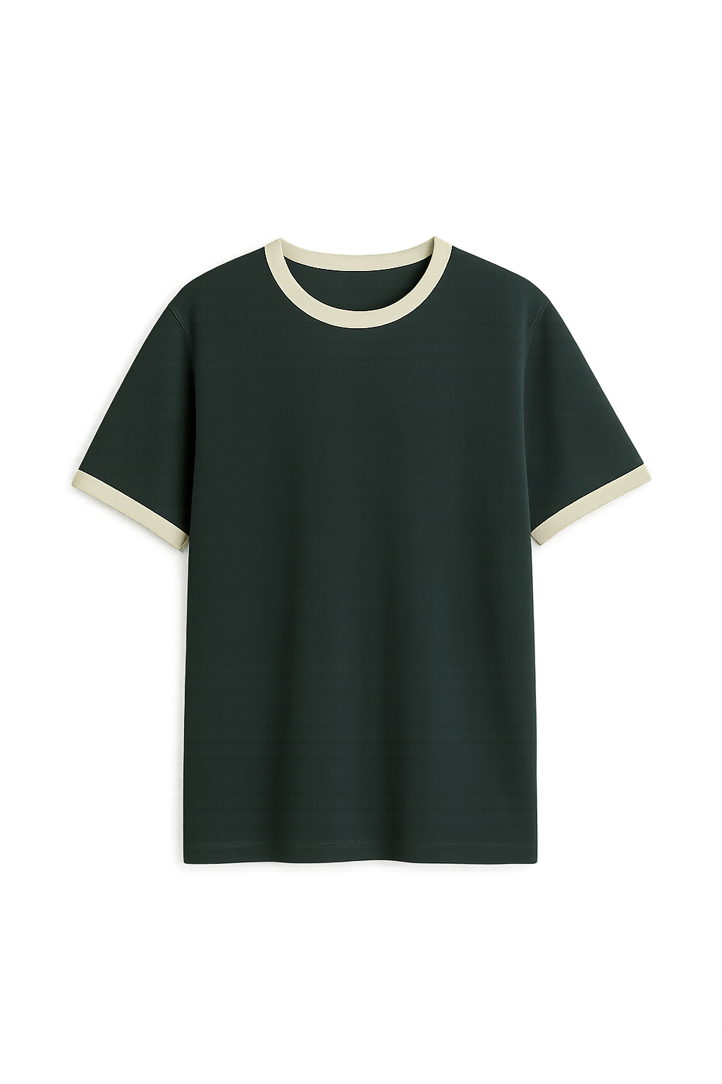 BASIC CONTRAST RIB T-SHIRT