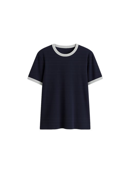 BASIC CONTRAST RIB T-SHIRT