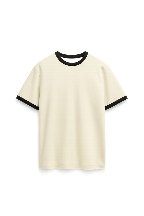 BASIC CONTRAST RIB T-SHIRT