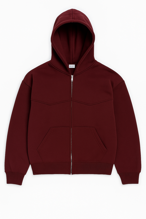Zip-up jacket(burgundy)